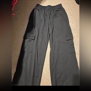 Black Cargo sweat Pants
